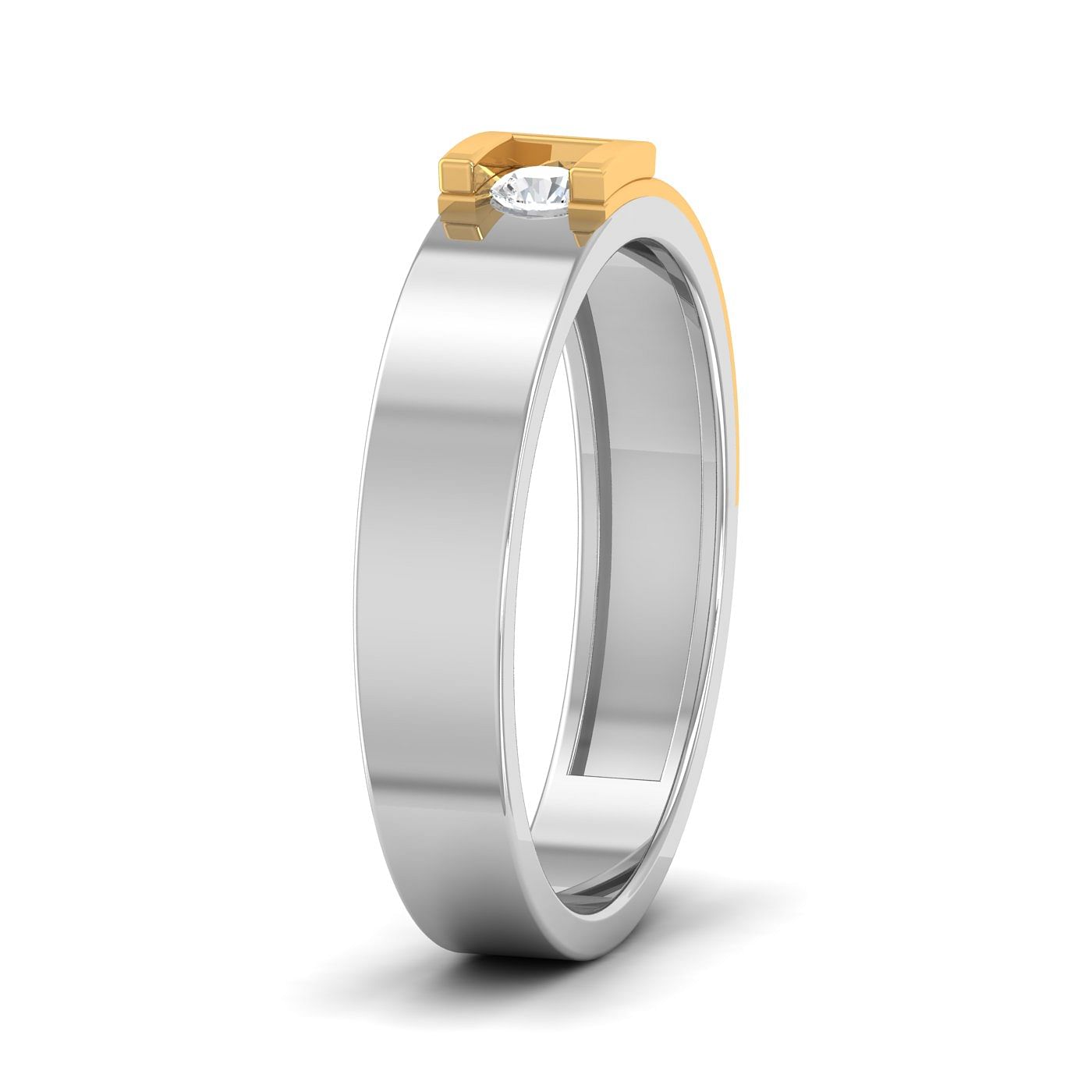 Carlo Protective Diamond Couple Band With White Gold