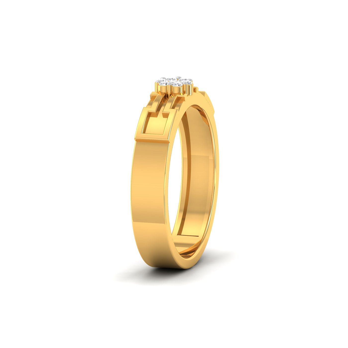 Rais Diamond Ring For Couple With Yellow Gold Pure Metal
