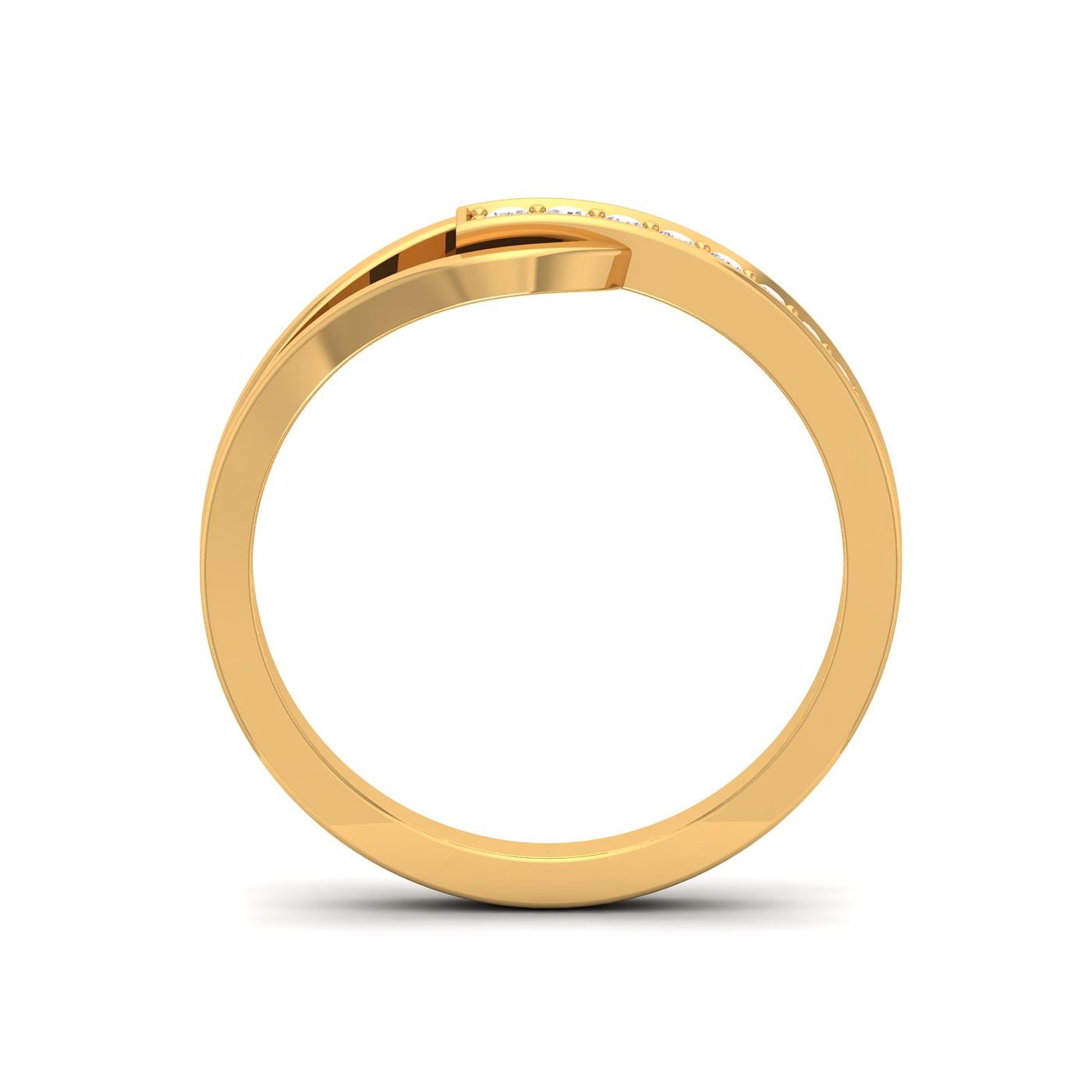 Yellow Gold Pamela Diamond Wedding Ring For Her