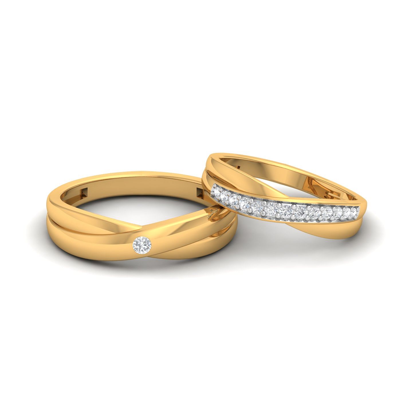 Yellow gold Daani Diamond Wedding Ring For Her