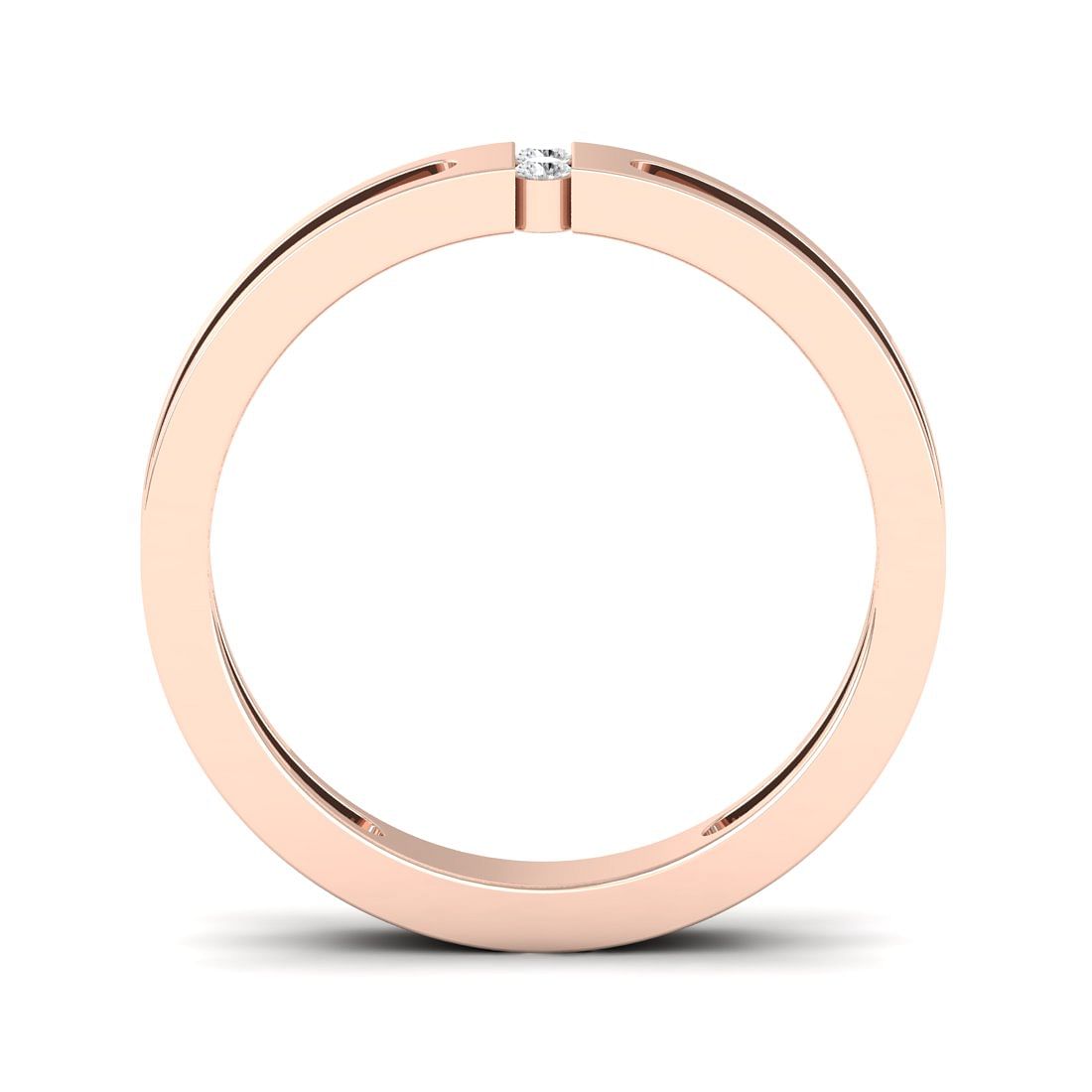 Double Layer Rose Gold Diamond Ring For Women
