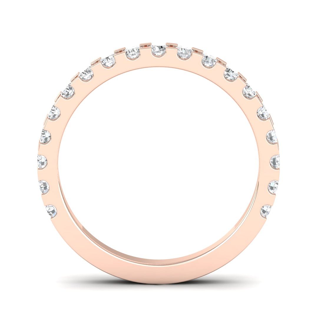 Eva Diamond Wedding Ring For Women With Rose Gold