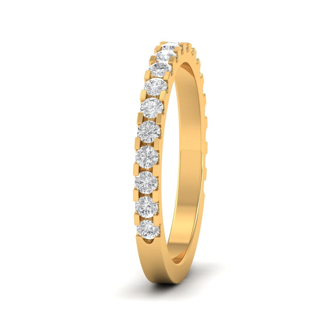 Eva Diamond Wedding Ring For Women With Yellow Gold