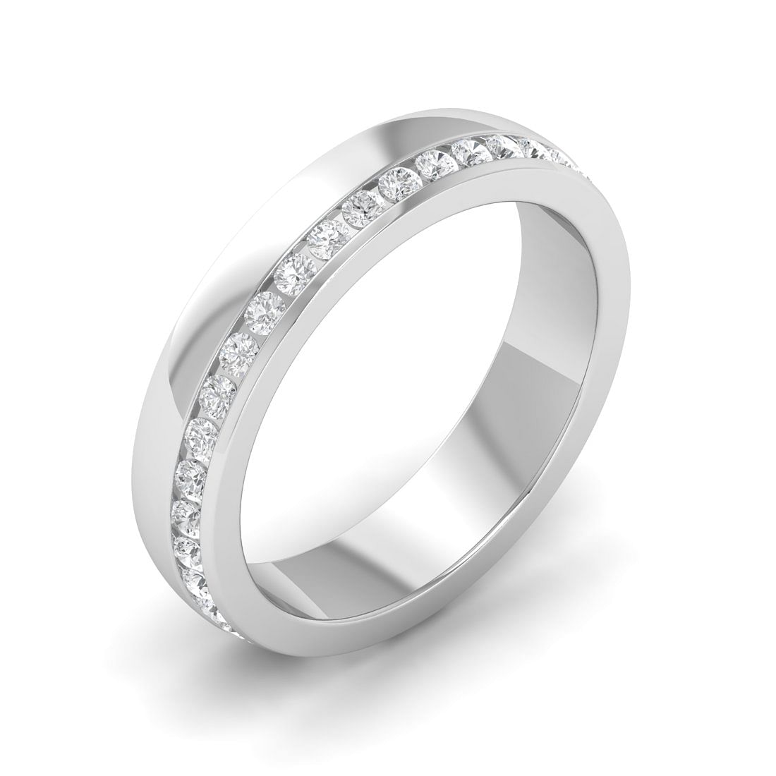 White Gold Big Diamond Band For Her