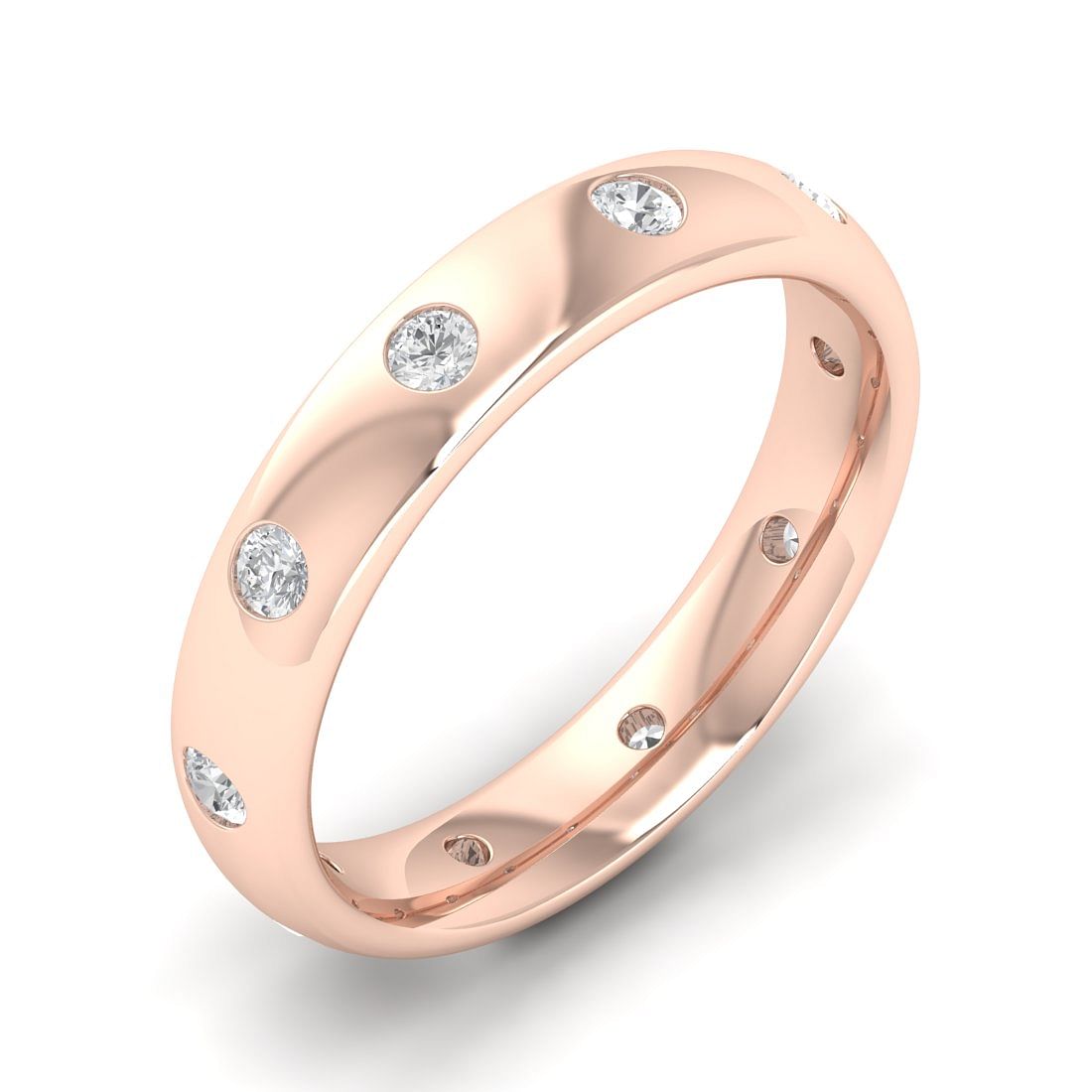 Wedding Diamond Ring With Rose Gold For Her