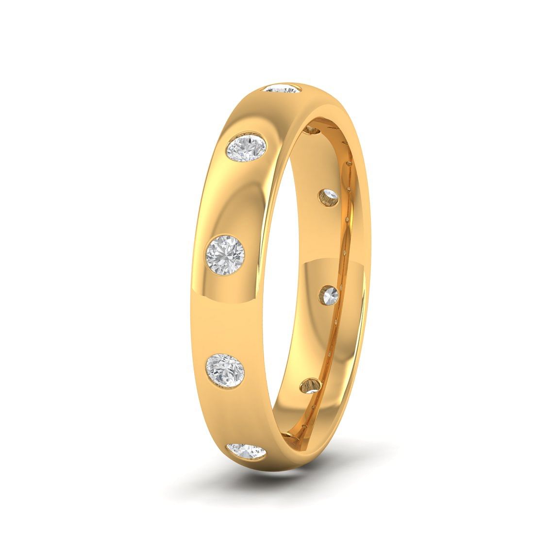 Wedding Diamond Ring With Yellow Gold For Her
