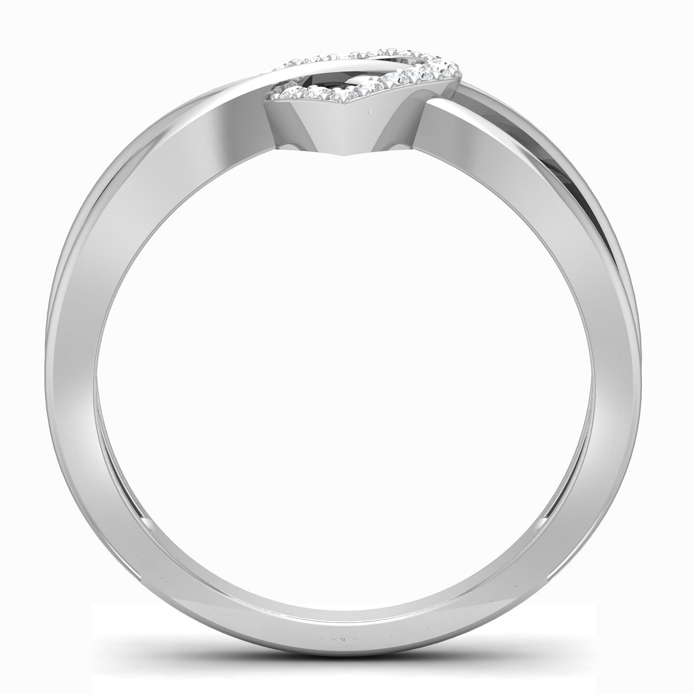 Diamond Heart Promise Ring White Gold For Anniversary Gift