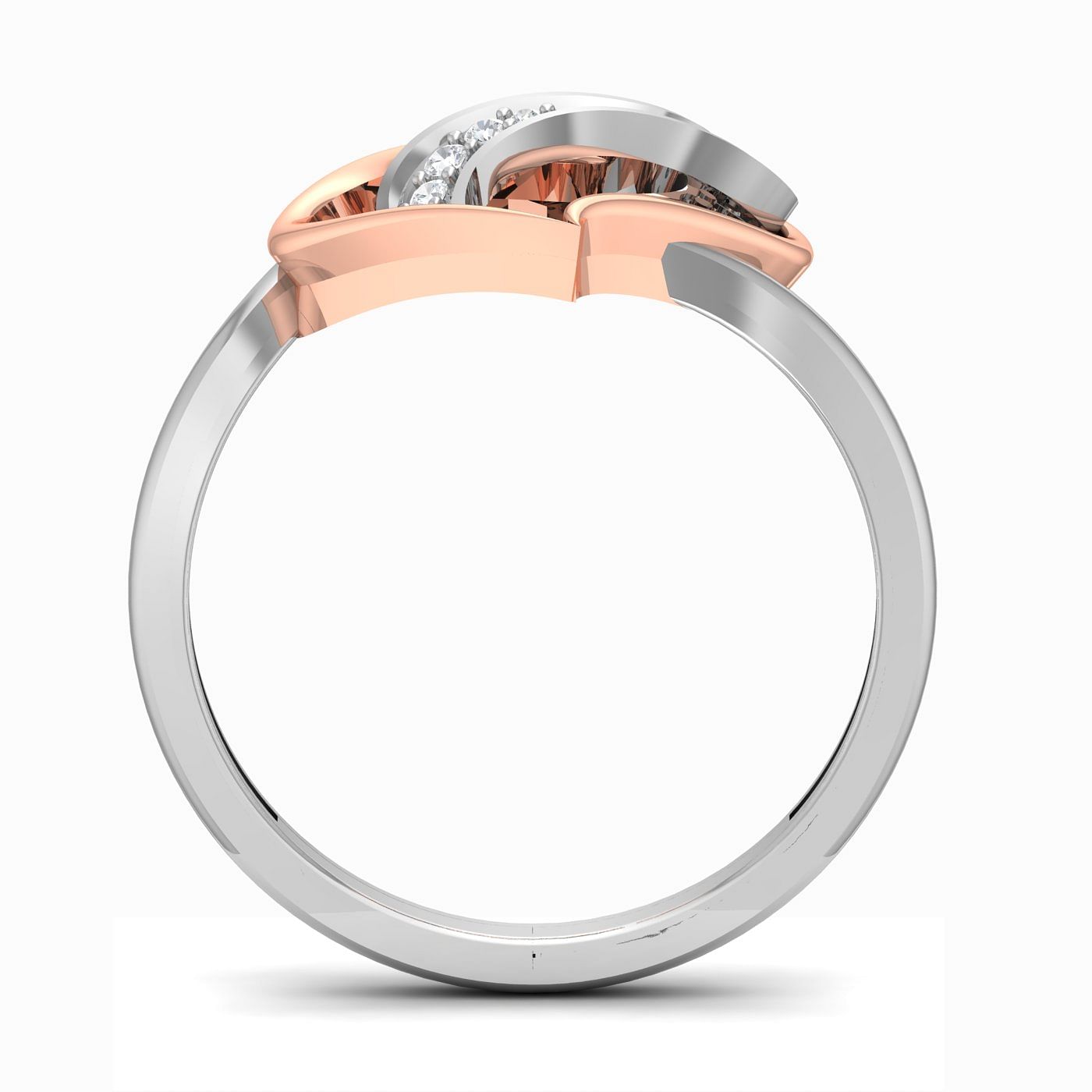 10k White Gold Je Taime Couple Ring For Women