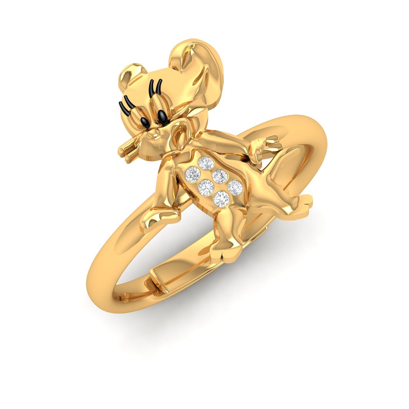 Yellow Gold Fancy Jerry Kids Diamond Ring