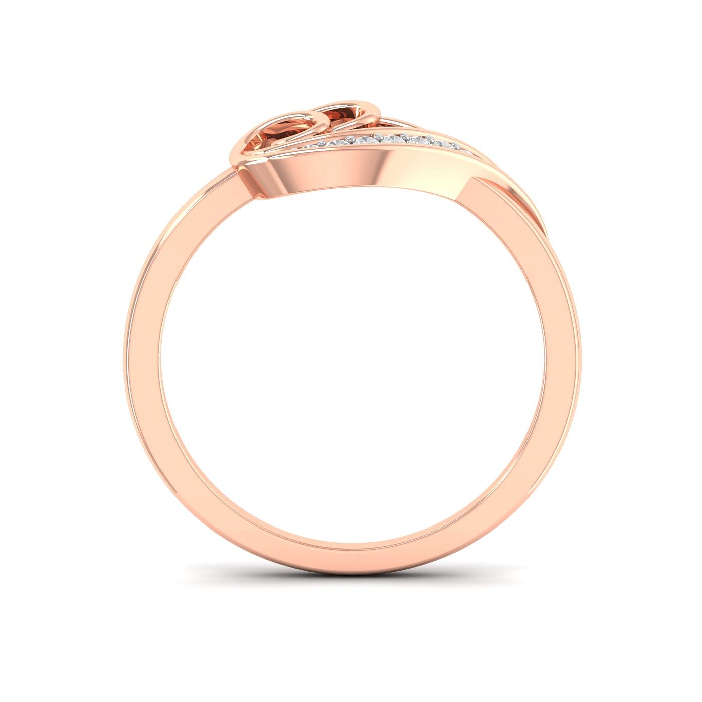 18k Rose Gold Miya Diamond Office Ring For Women