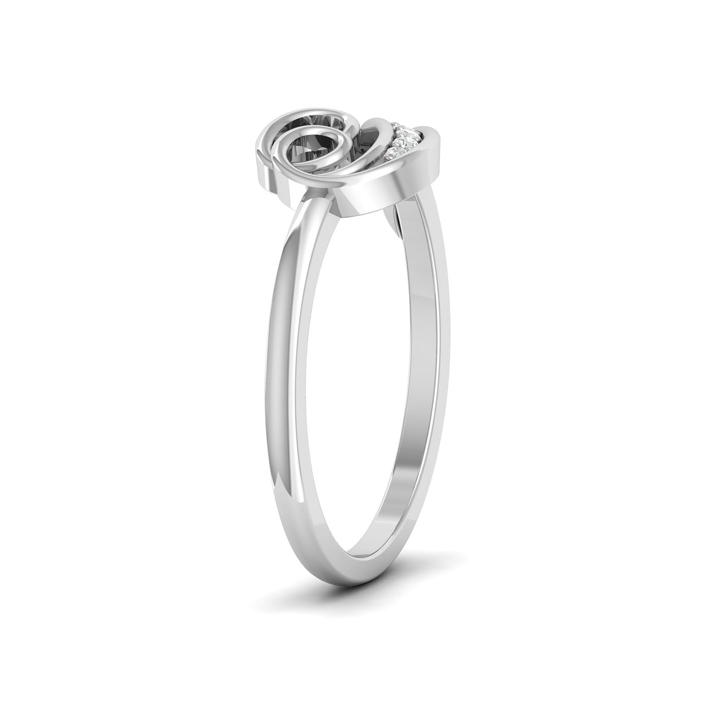 18k White Gold Miya Diamond Office Ring For Women