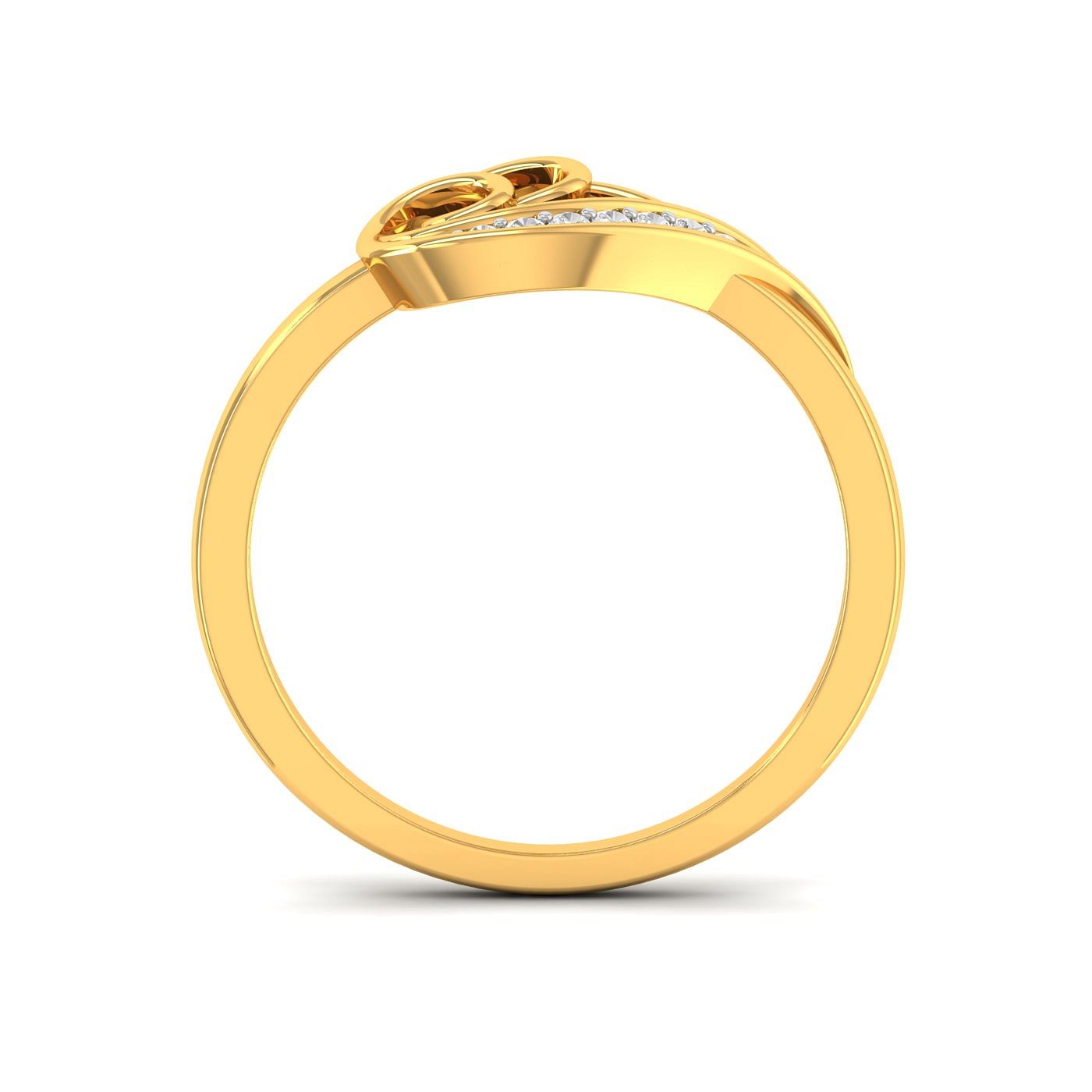 18k Yellow Gold Miya Diamond Office Ring For Women