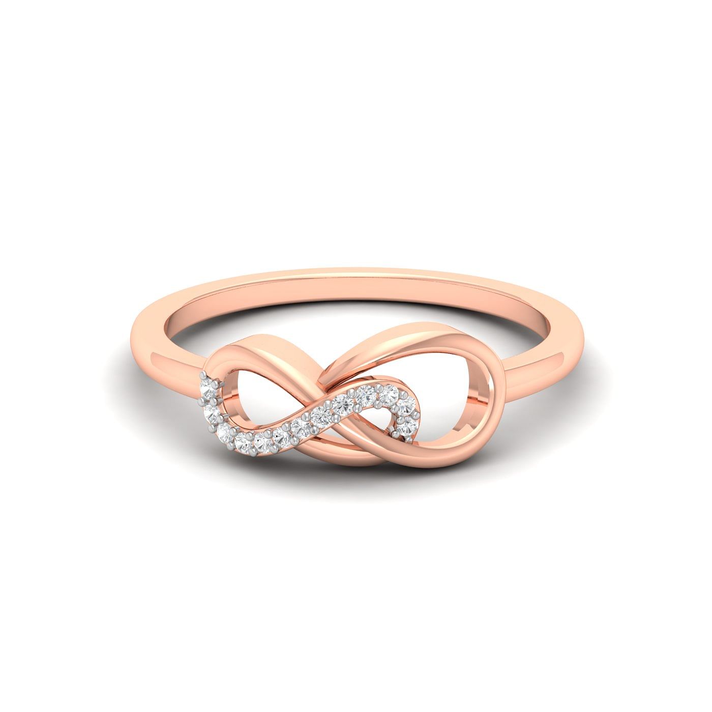 Modern Design Rose Gold Diamond Ring Infinity Century Diamond Ring For Women