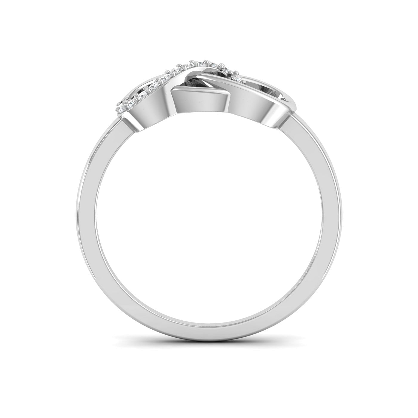 Modern Design White Gold Diamond Ring Infinity Century Diamond Ring For Women