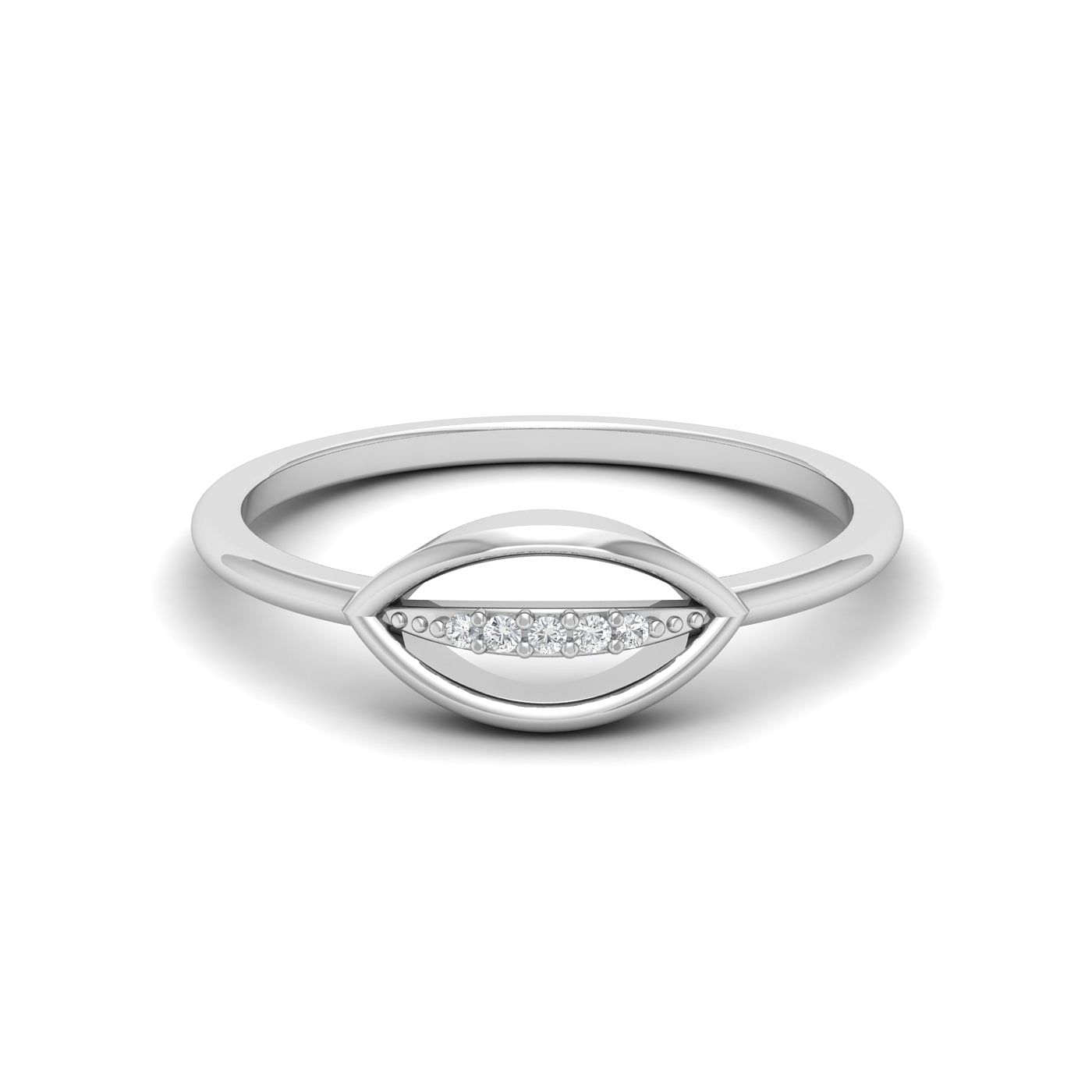 Light weight Cardamom Delicate Diamond Ring For anniversary gift