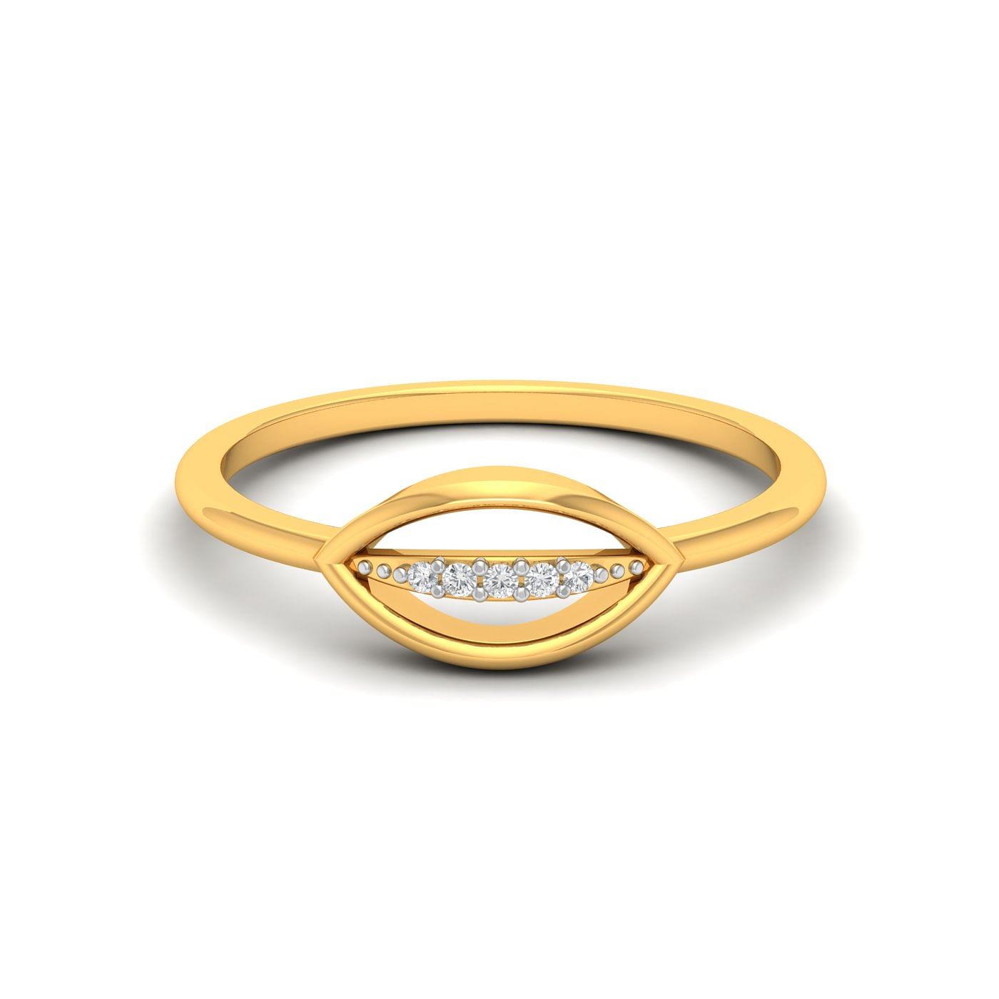 Light weight Cardamom Delicate Diamond Ring For anniversary gift
