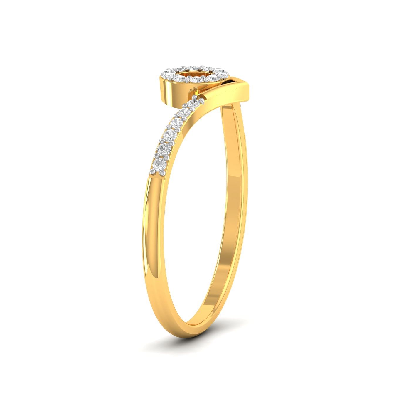 Circulo Diamond Engagement Ring In Yellow Gold Metal