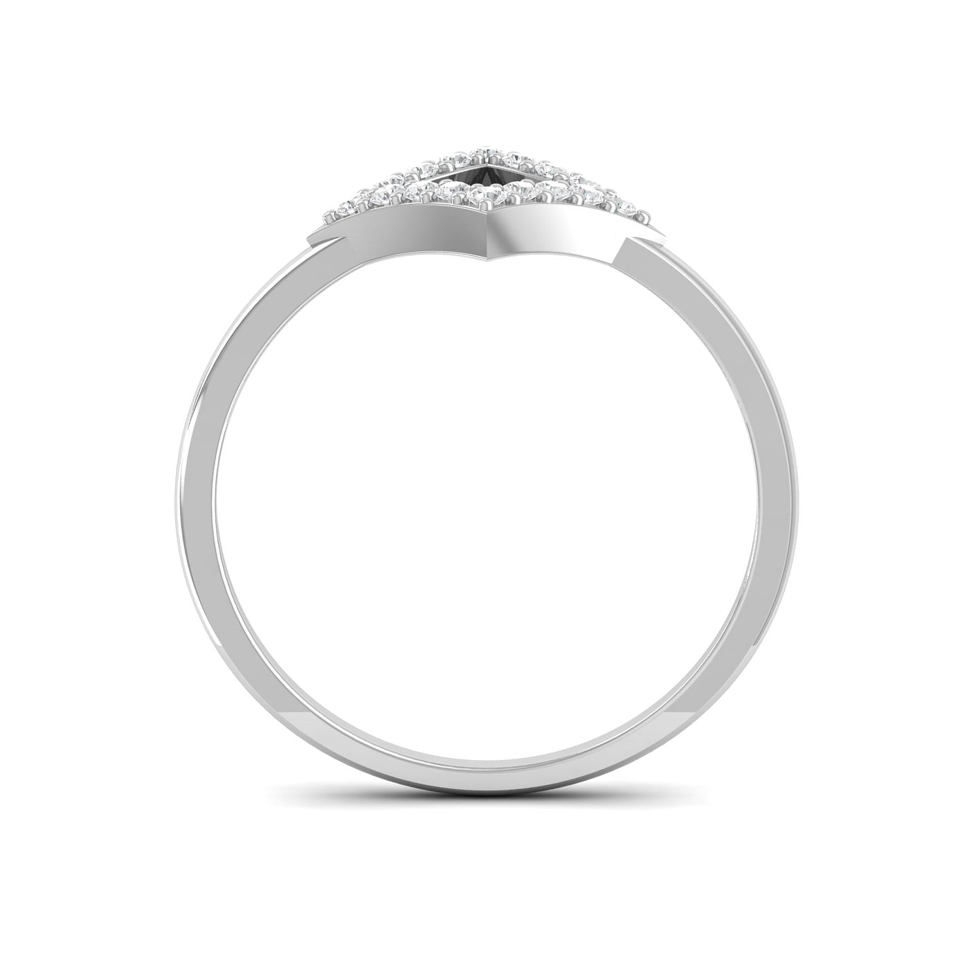 Cerf-Volant Diamond Ring Daily Wear White Gold Ring