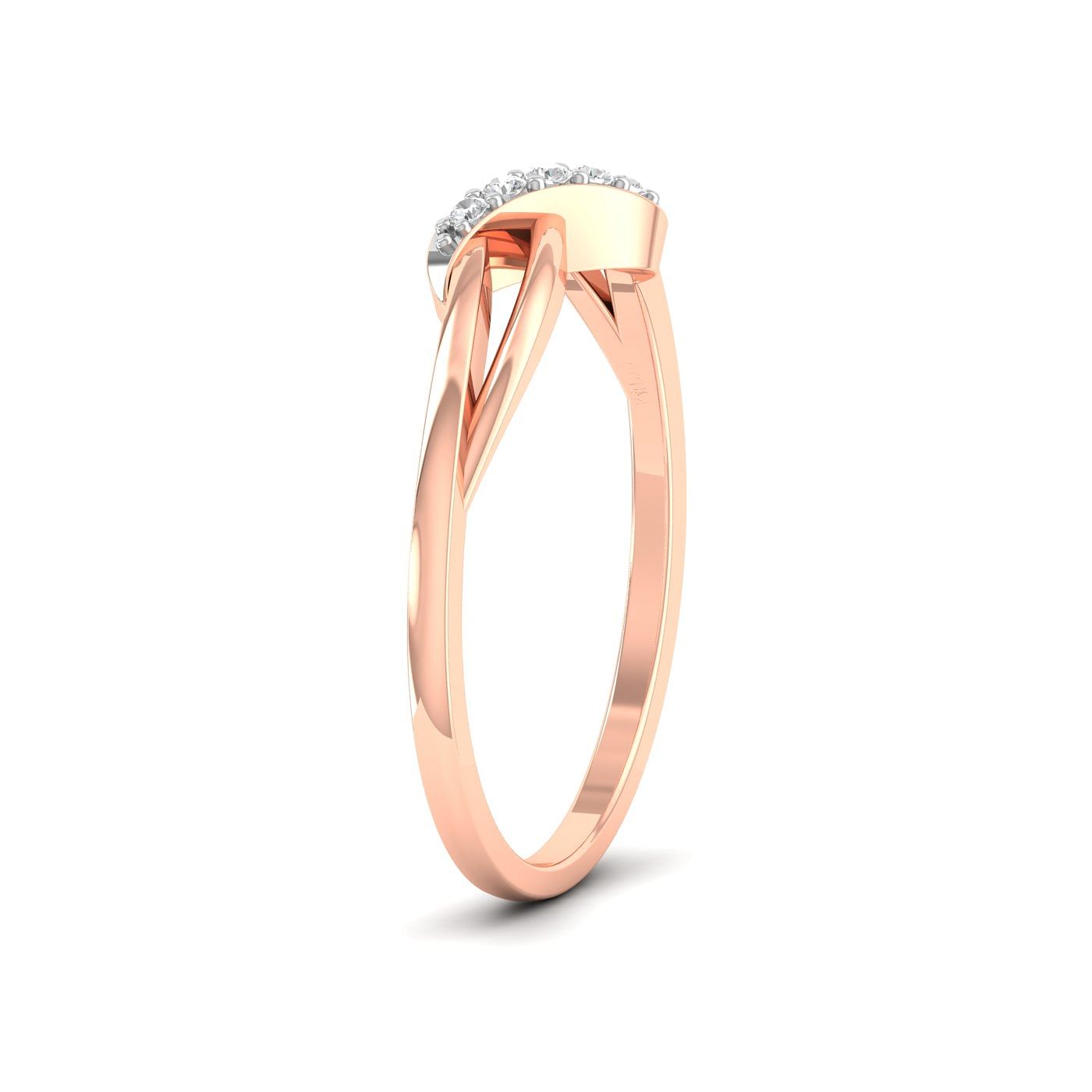 Summer Five Stone Diamond Ring For Rose Gold Female