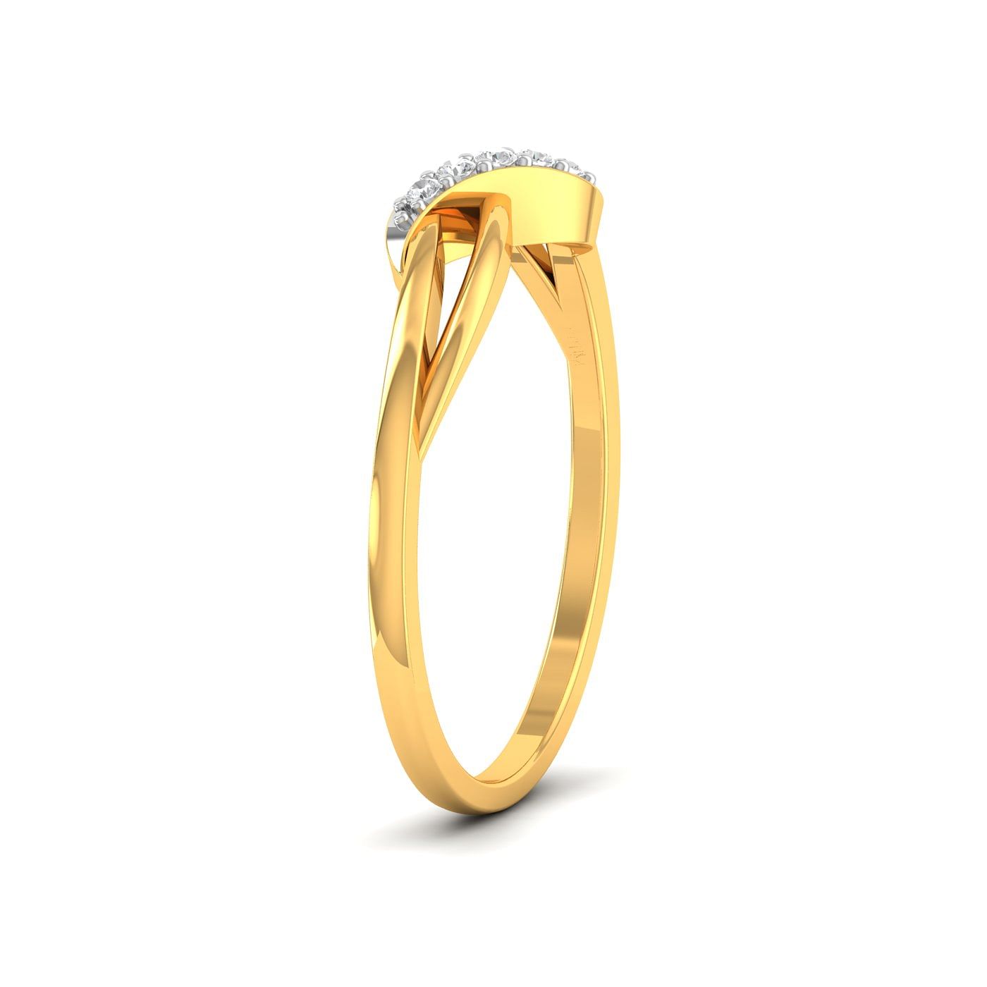 Summer Five Stone Diamond Ring For Yellow Gold Female