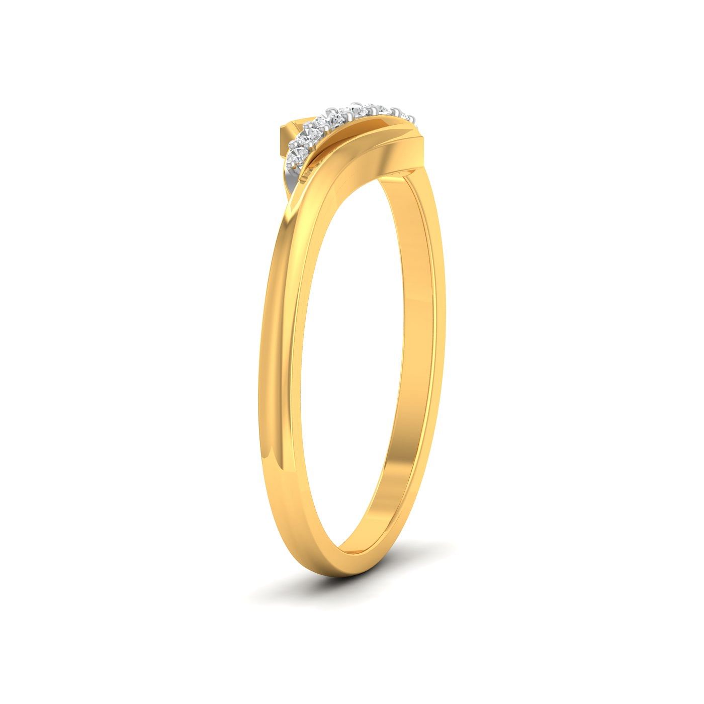 Juliette Daily Wear Diamond Ring With Yellow Gold For Women