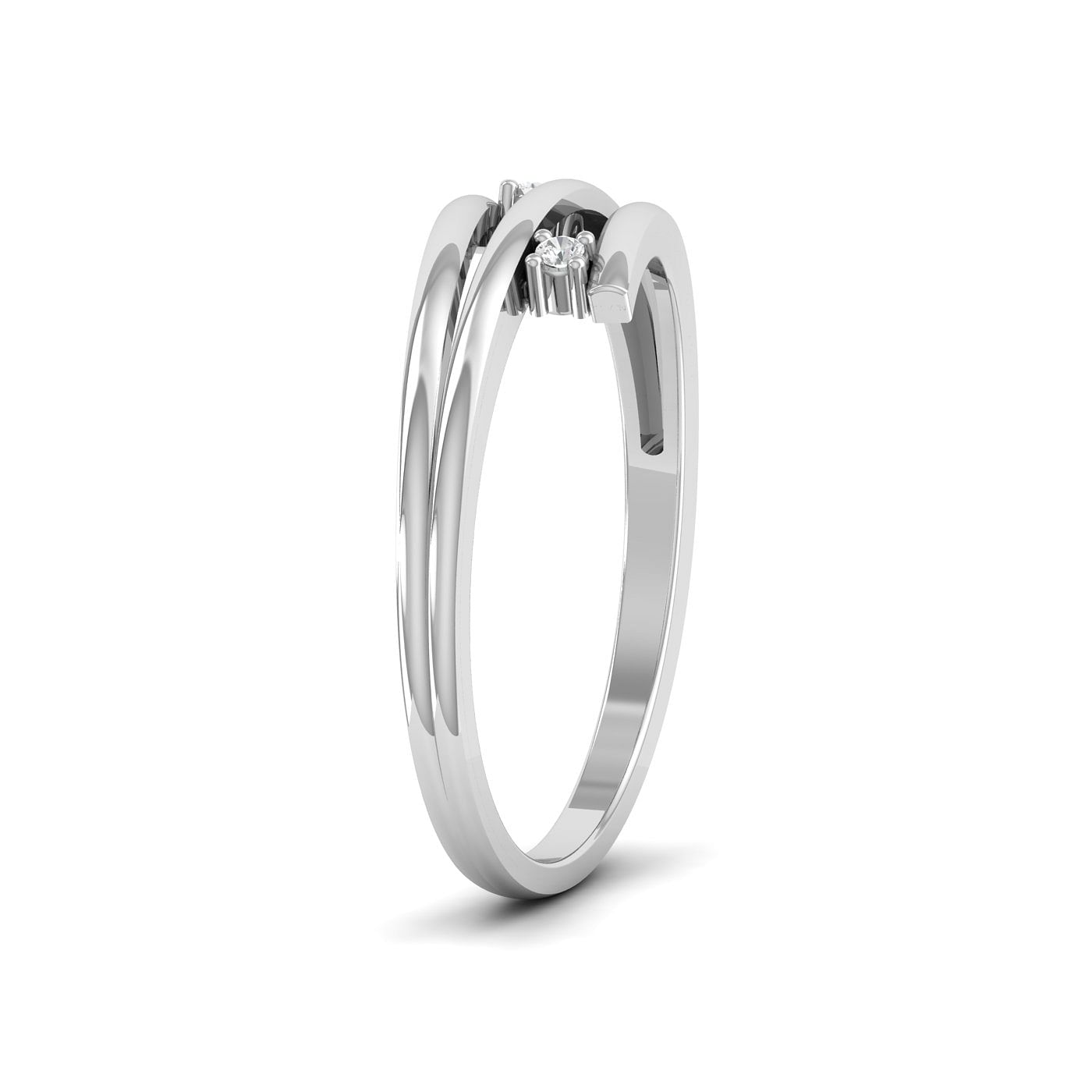 White Gold Two Stone Spring Diamond Ring Two Stone Spring Diamond Ring For Women