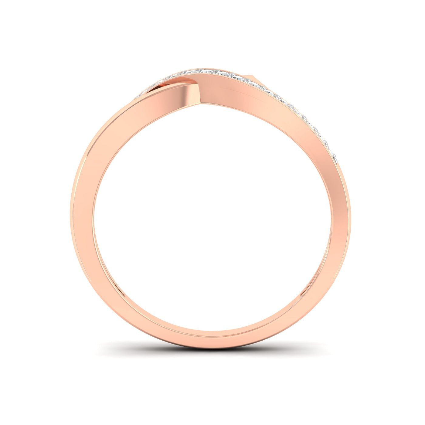 Modern Design Rose Gold Brianna Bell Diamond Ring For Women