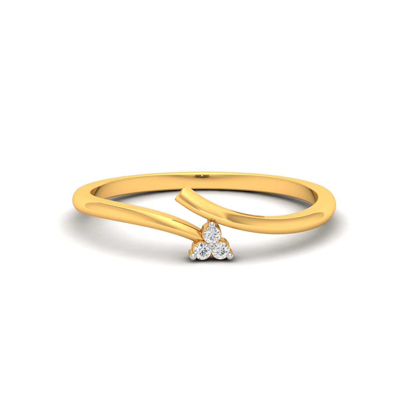 Light weight classic design Three Stone Delicate Diamond Ring for gift