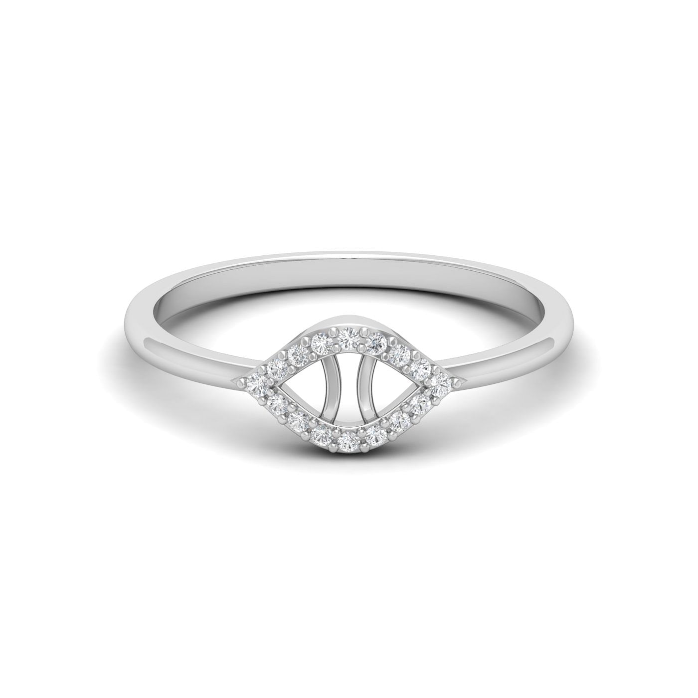 Leofe Design Diamond Ring Daily Wear White Gold Ring