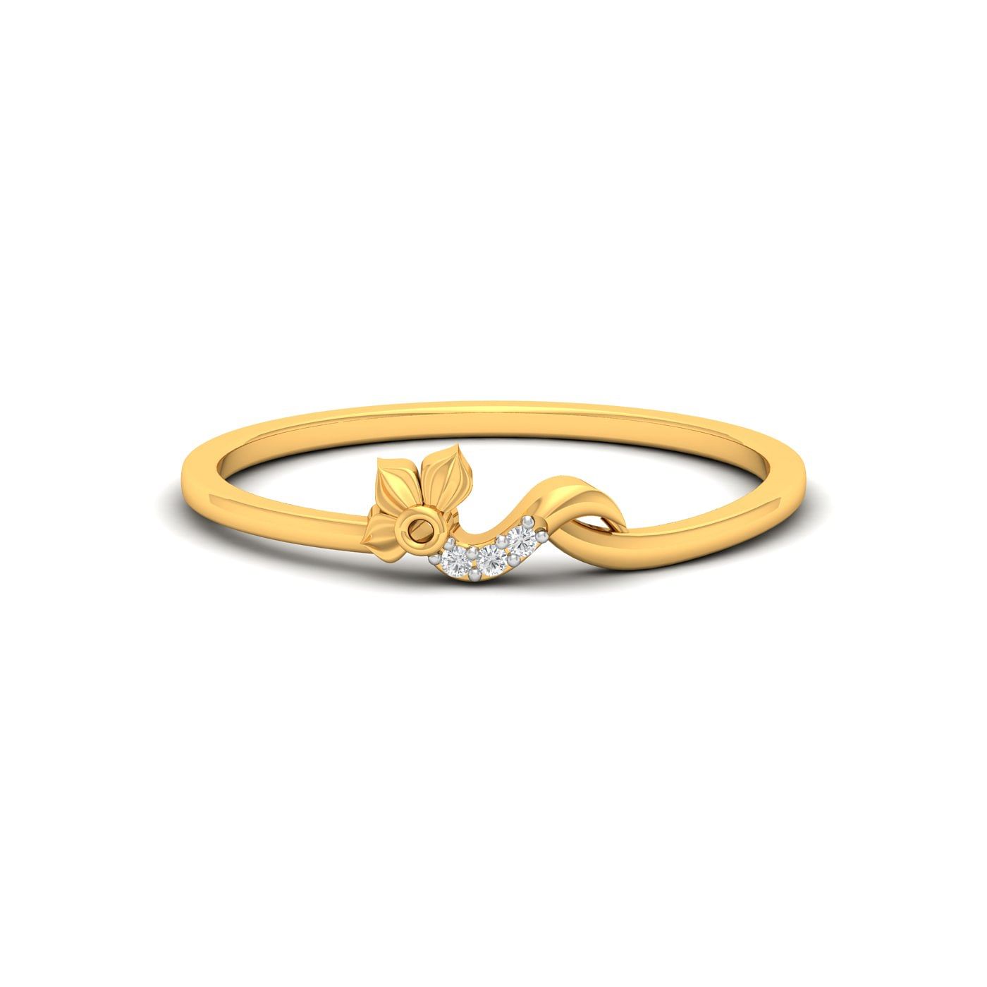 Blume Three Stone Diamond Ring 14k yellow gold diamond ring for her