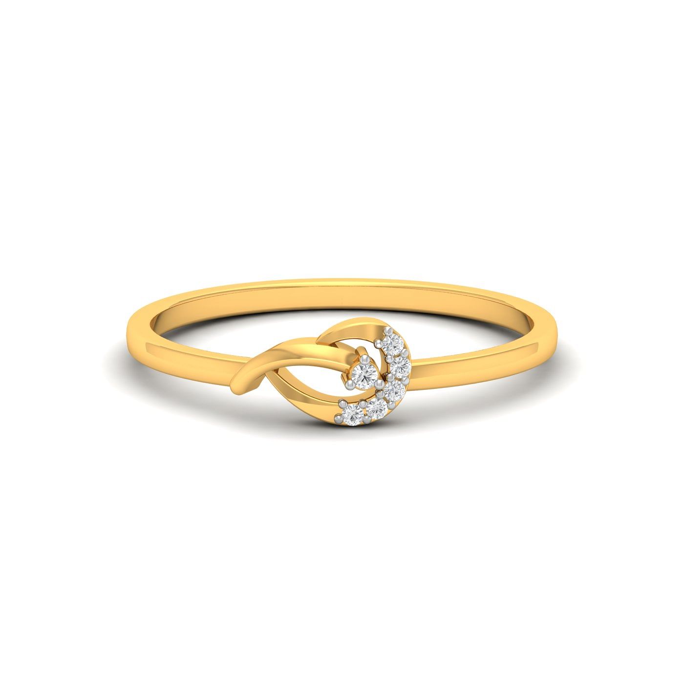 Light weight Roni Diamond Delicate Ring yellow gold for women